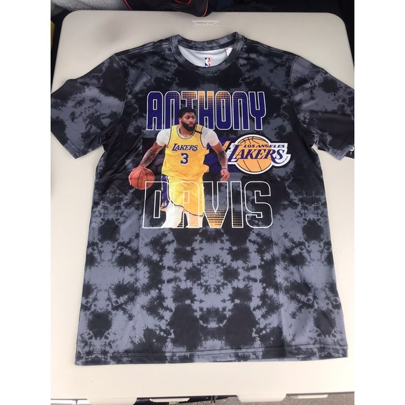 NBA Other - Los Angeles LA Lakers Anthony Davis #3 Gray Tie Dye Graphic T-Shirt Men's Medium